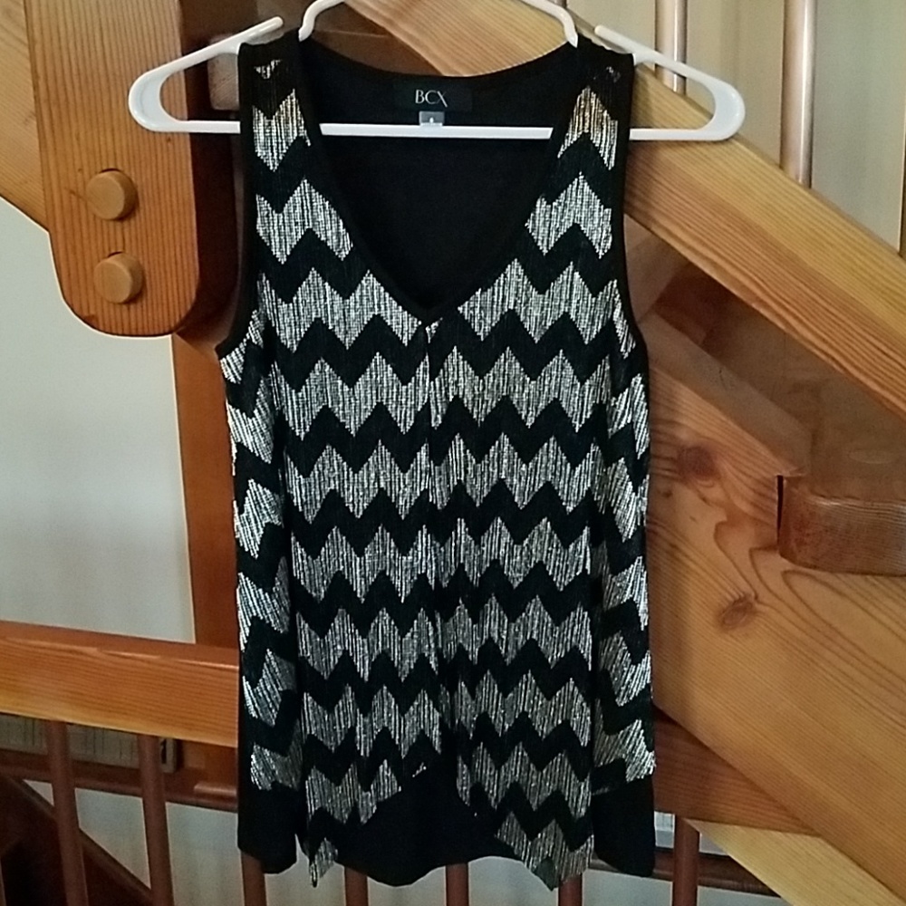 BCX Dressy Black Tank Top